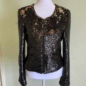 Walter Baker Keisha Black Gold Sequin Jacket